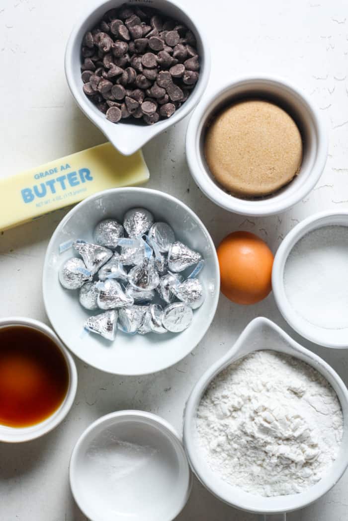 Ingredients for cookie cups.