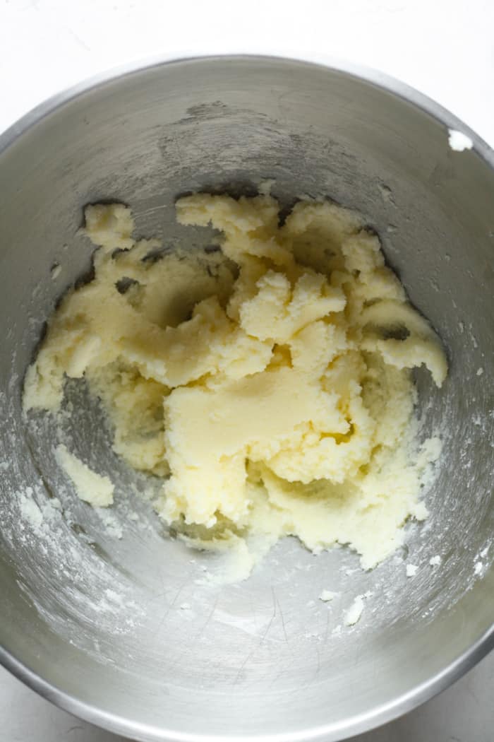 Creamed butter and sugars.