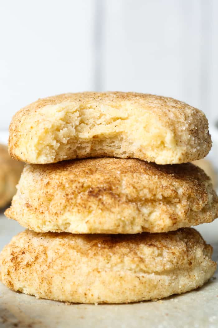 Stack of spiced cookies.