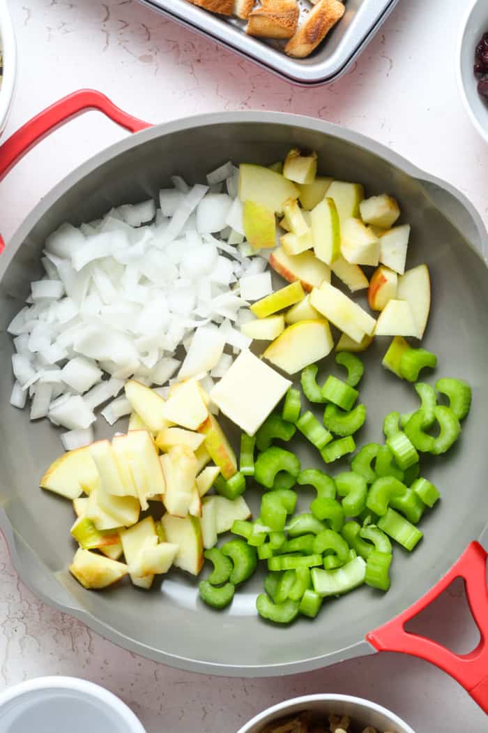Onion, apple and celery.