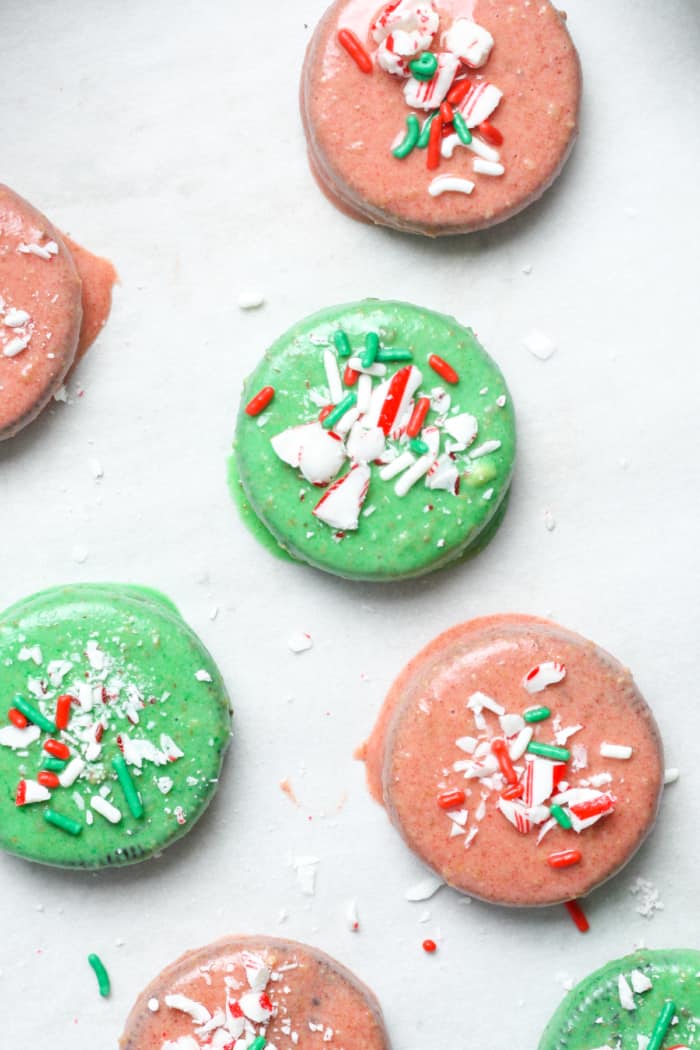 Holiday decorated cookies.