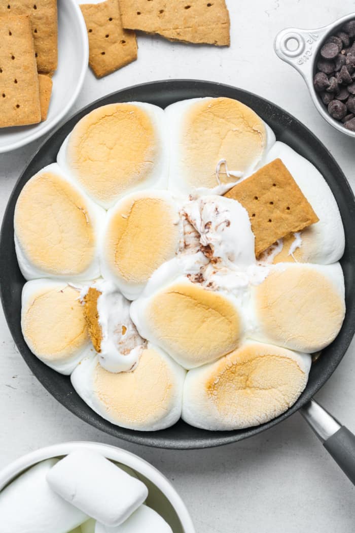 S'mores dip with crackers.