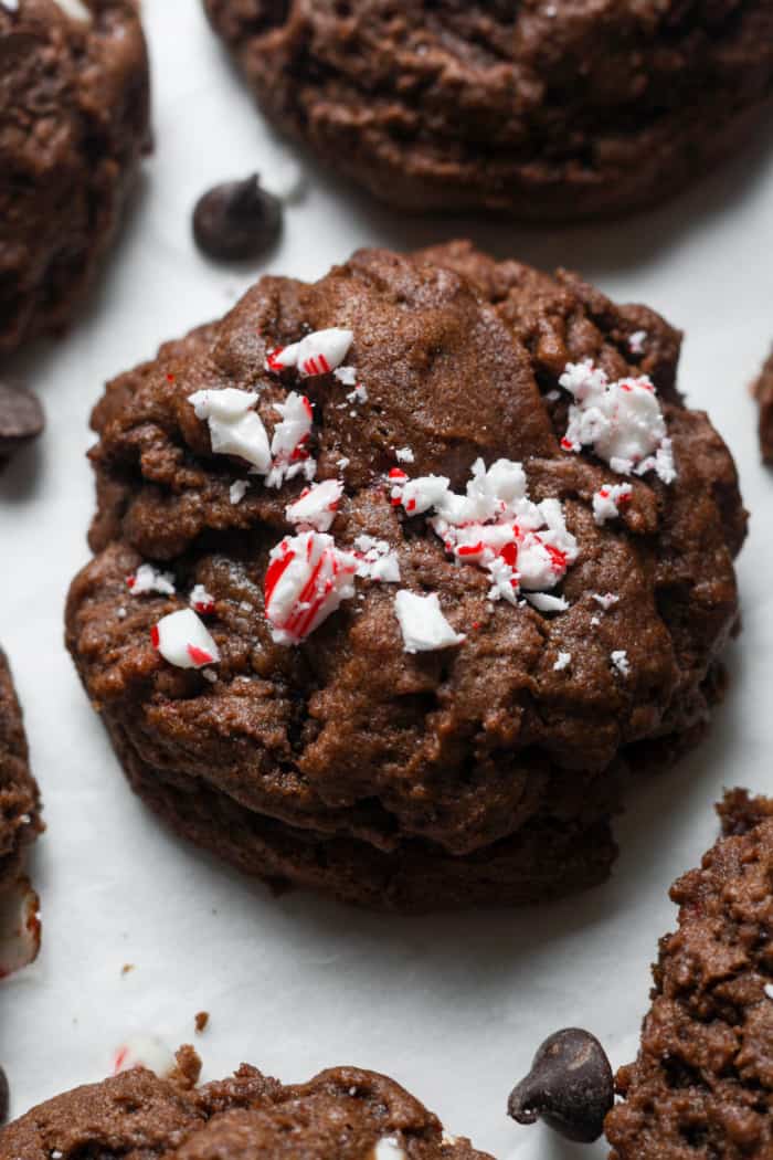 Chocolate peppermint cookies.
