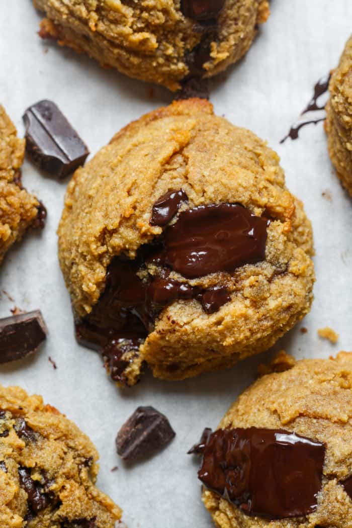 Healthy chocolate chip cookies.