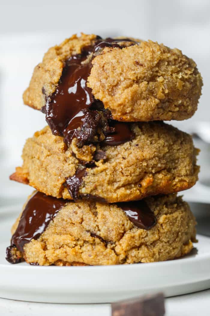 Melted cookies stack.