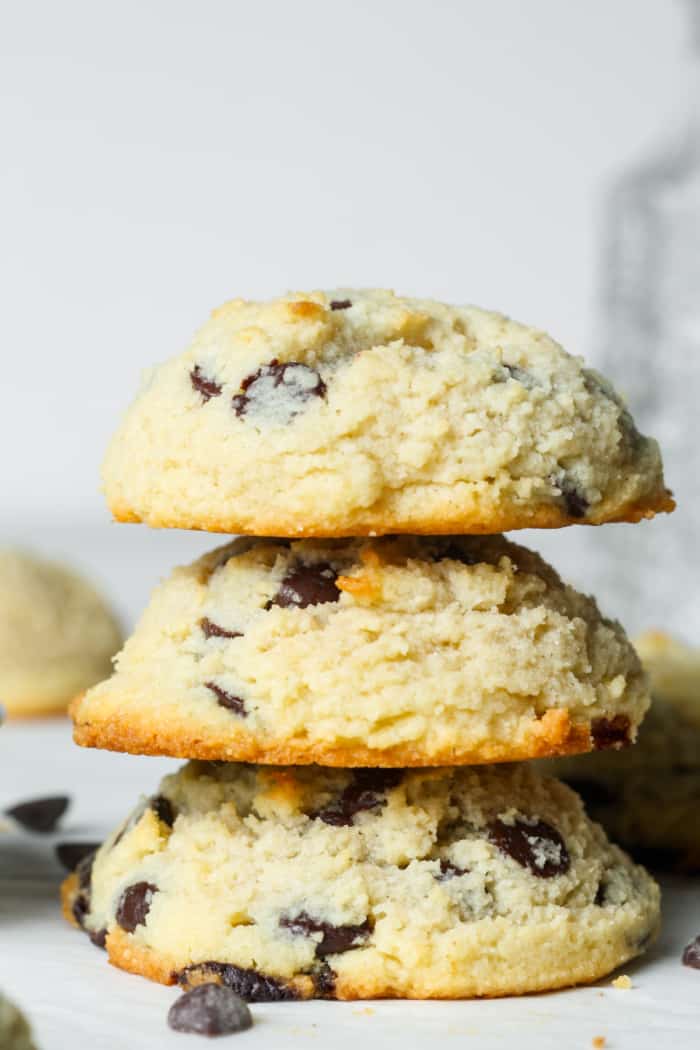 Stack of low carb cookies.