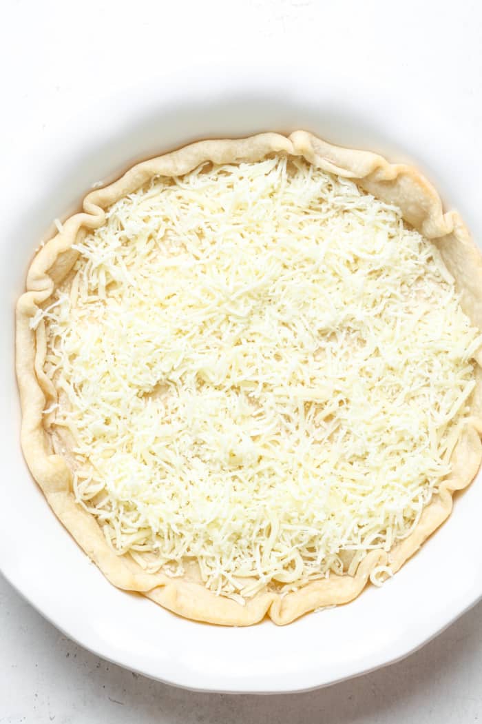 Crust with cheese.
