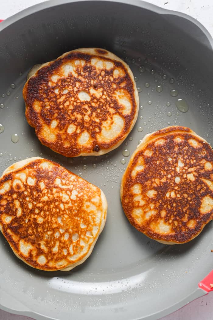 Golden crispy pancakes.