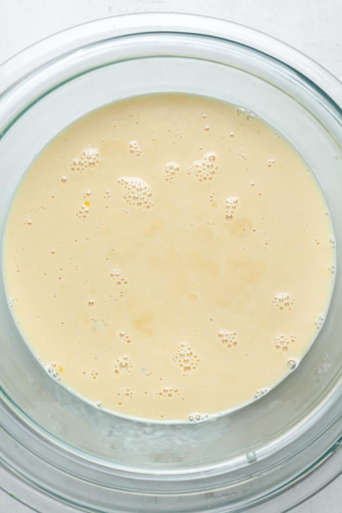 Cream mixture in bowl.