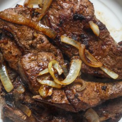 Beef liver and onions.