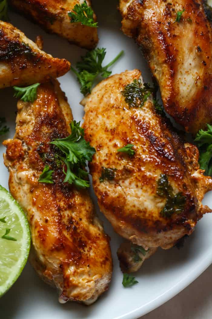 Spicy chicken with Mexican seasoning.
