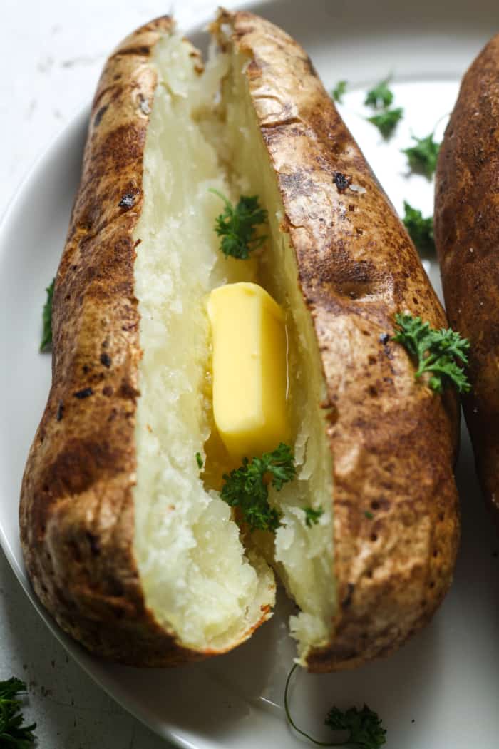 Potatoes with butter.