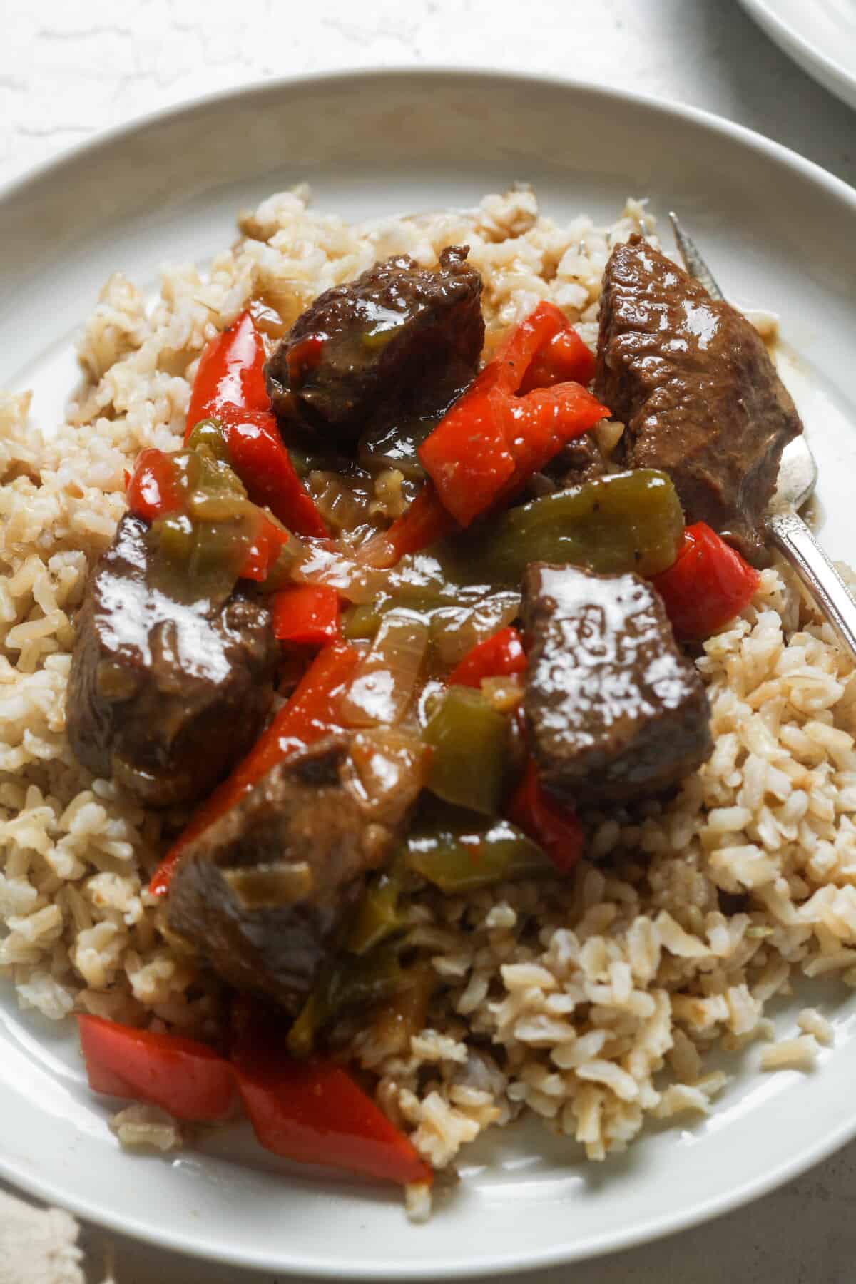 Beef Tips and Rice - Organically Addison