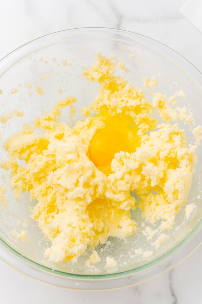 Creamy butter with egg.