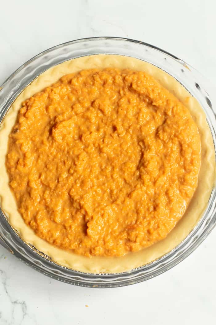 Pie crust with orange filling.