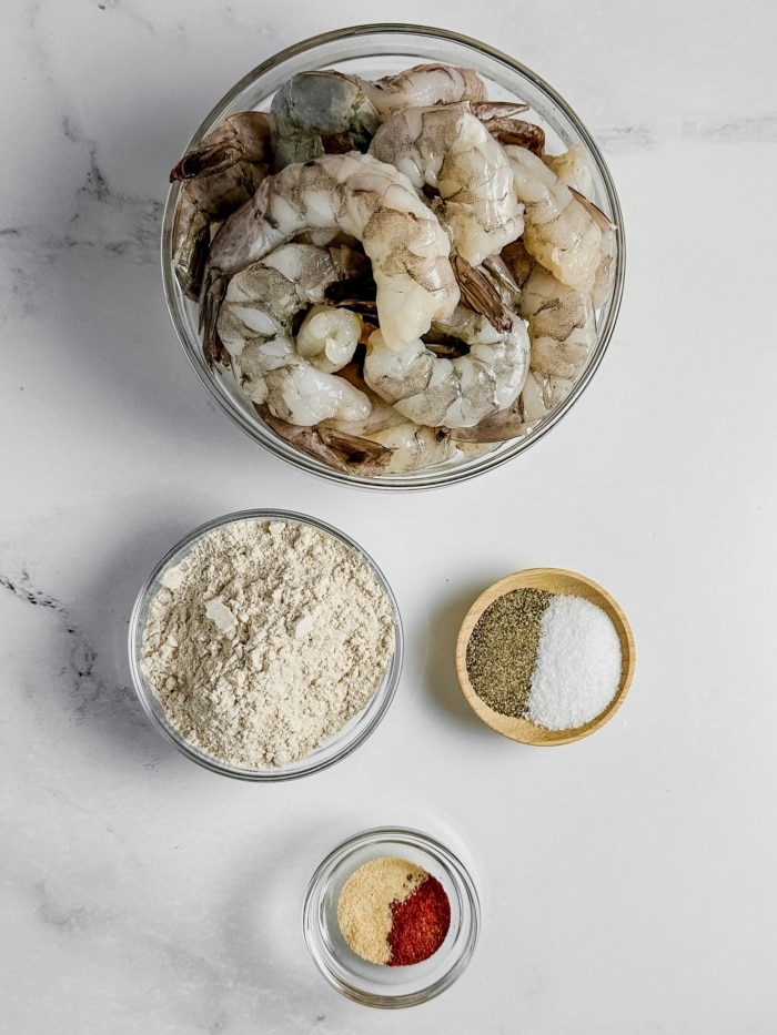 Ingredients for buffalo shrimp.