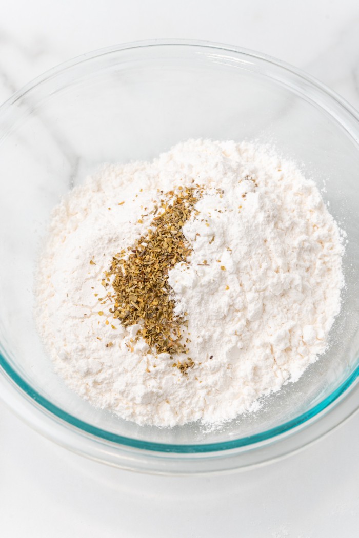 Gluten free flour and seasonings.