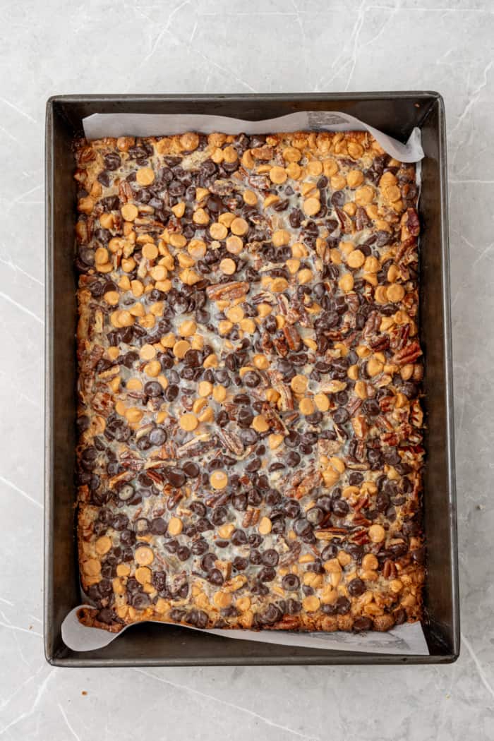 Baked layer bars.