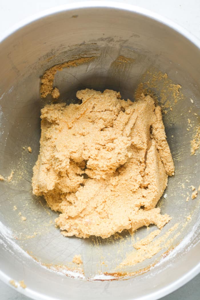 Thick ginger cookie dough.