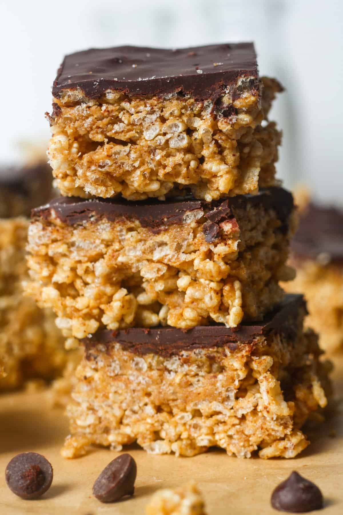 Peanut Butter Rice Krispie Treats - Organically Addison