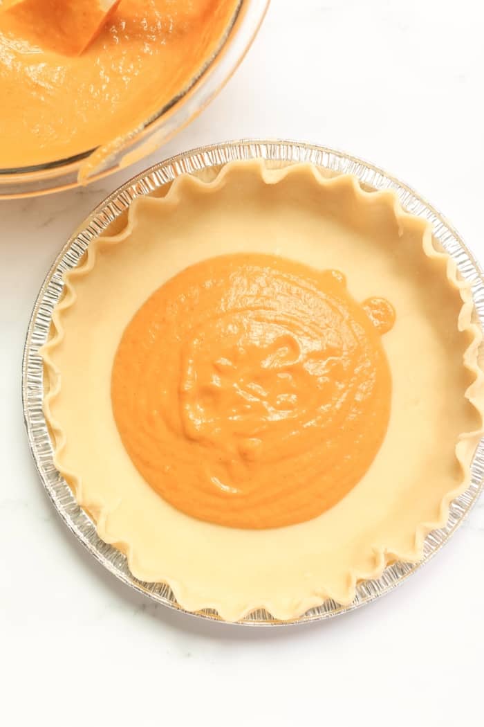Pie crust with orange filling.