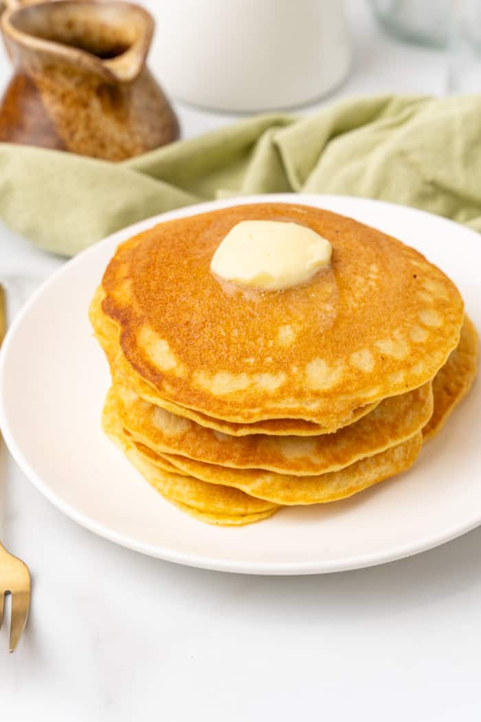 Stack of keto pancakes.