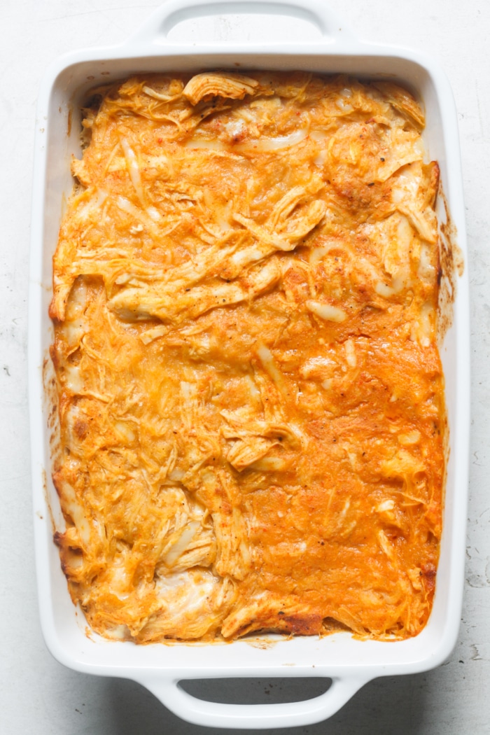 Baked spicy casserole.