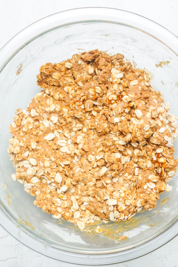 Oats with nut butter.