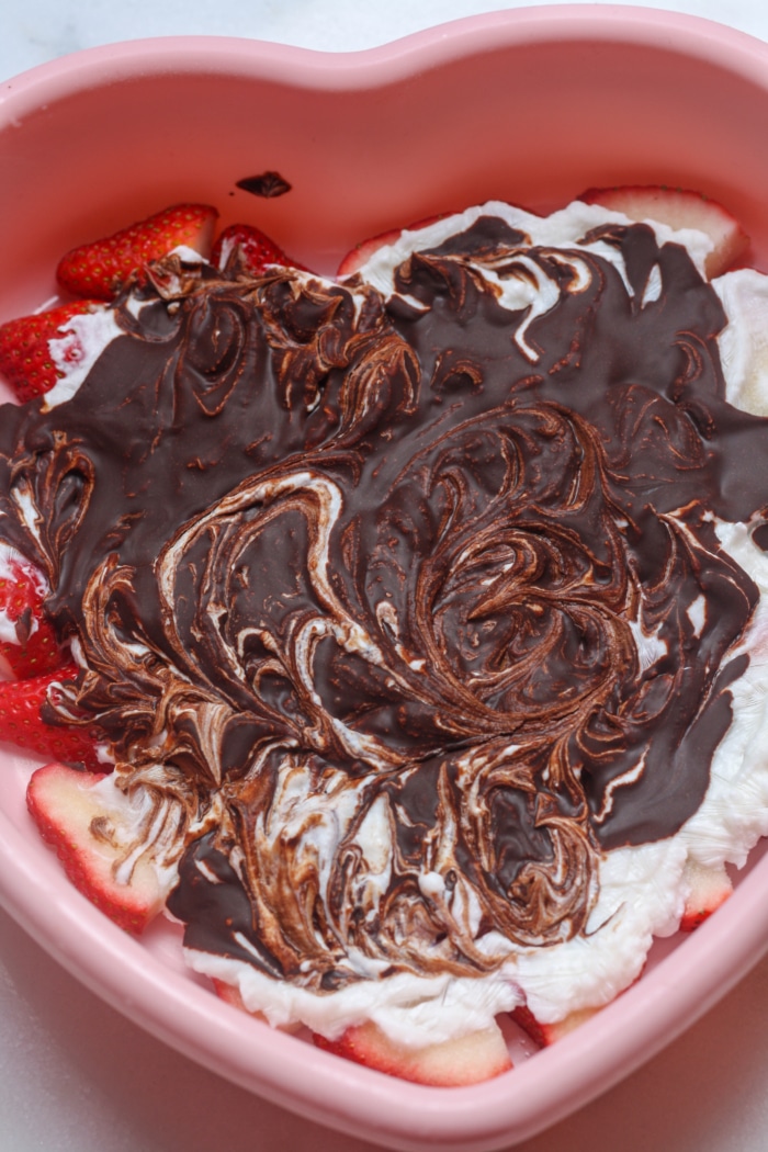 Chocolate swirl yogurt.