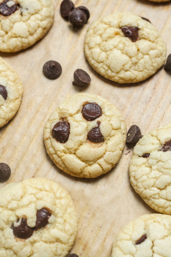 Close up of mini cookies.