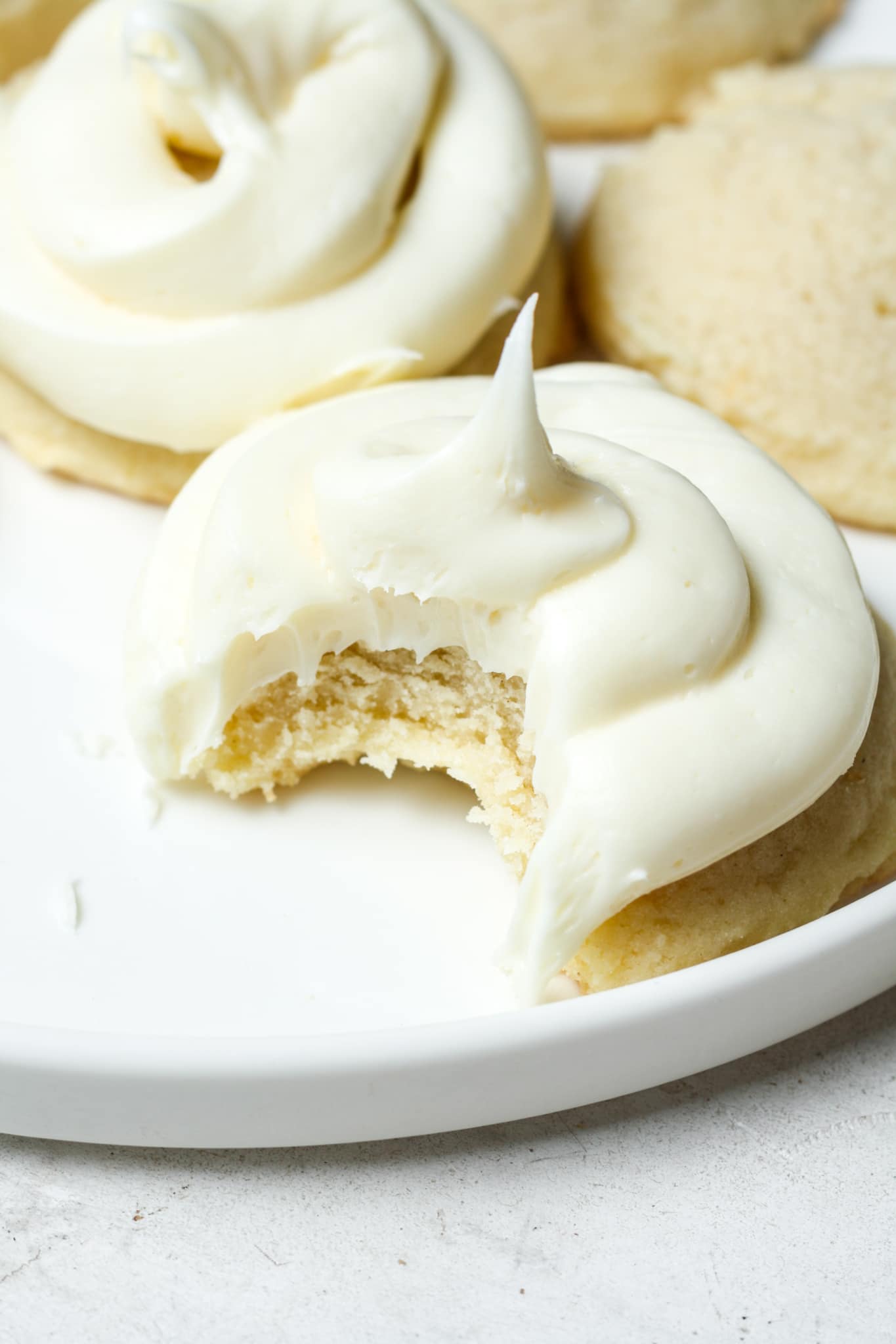 Close up shot of an Eggless Sugar Cookie.