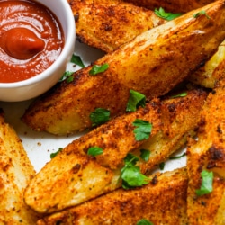 Air fryer potato wedges.