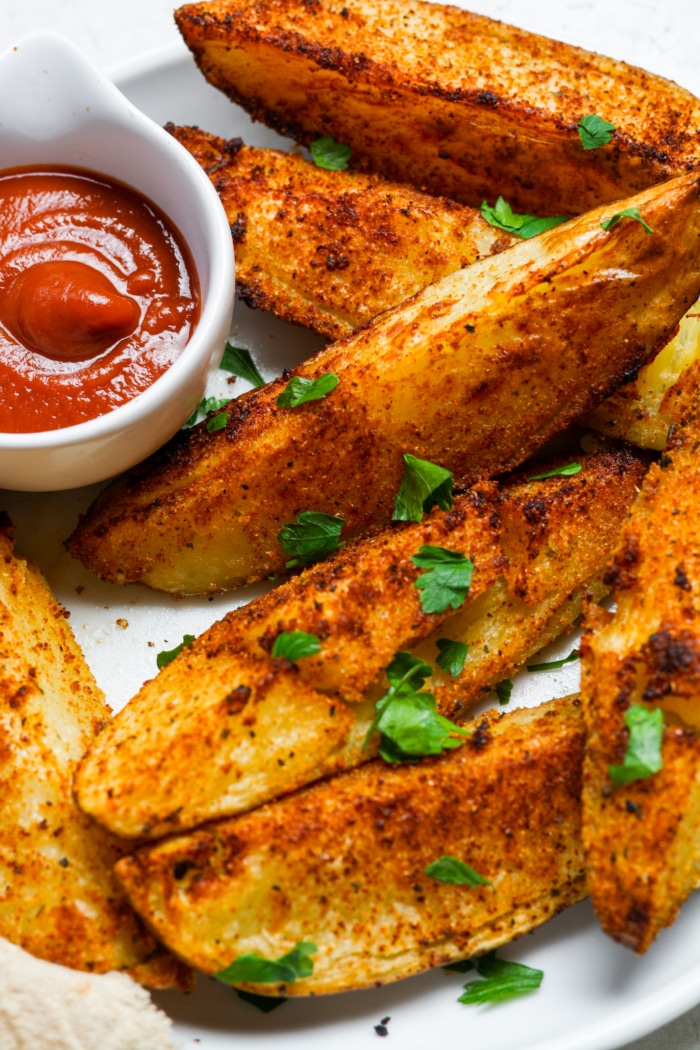 Air fryer potato wedges.