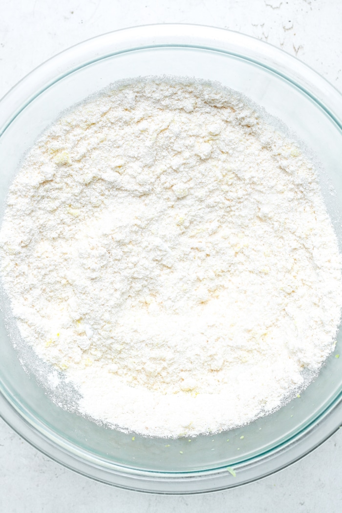 Flour in bowl.