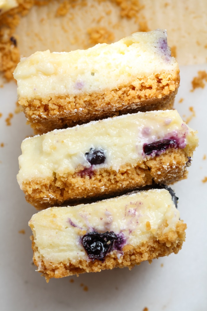 Blueberry cheesecake bars.