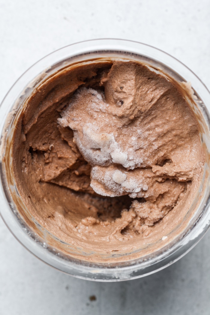 Frozen custard in jar.