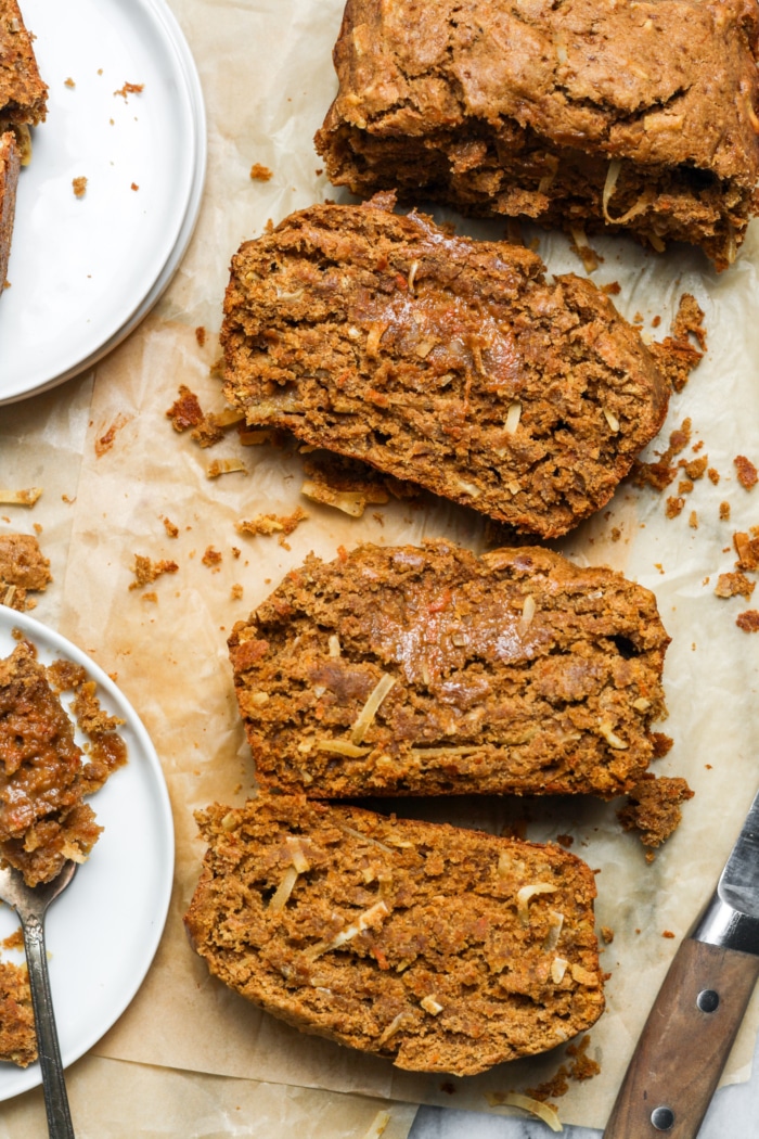 Carrot coconut bread.