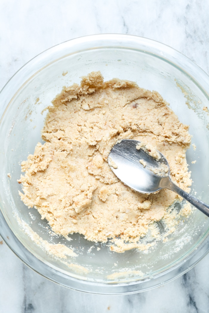 Crust ingredients in bowl.