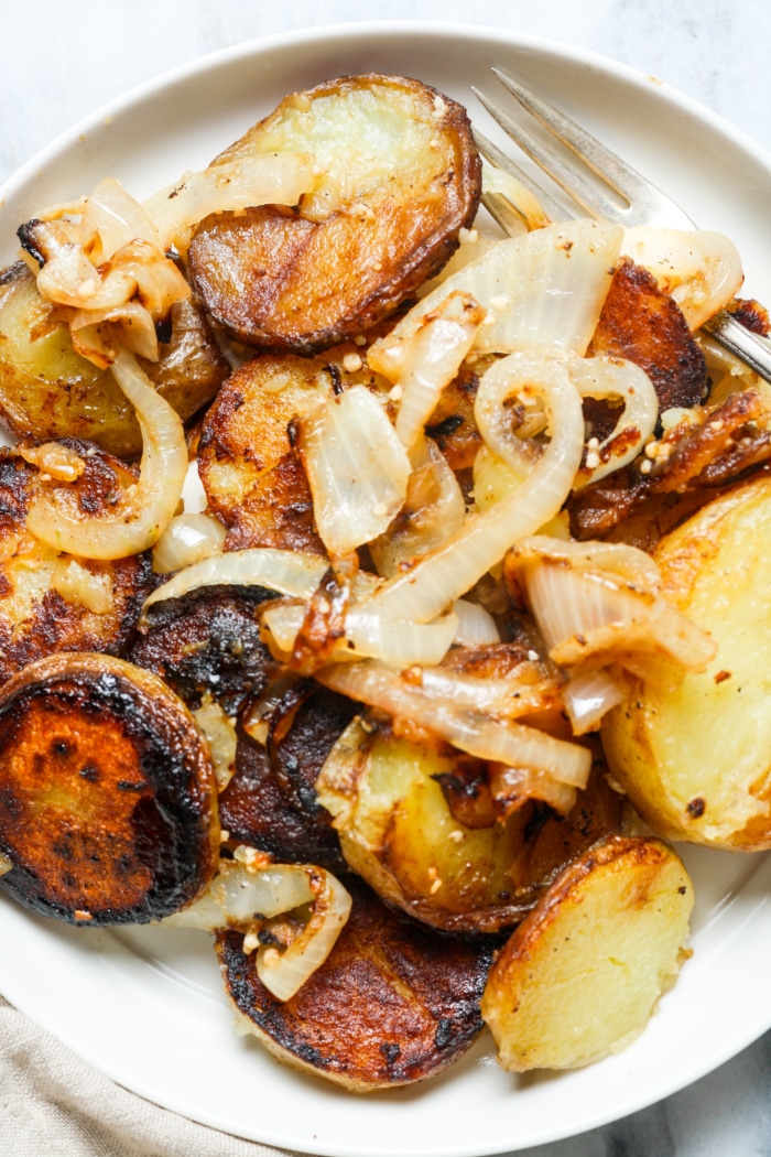 Potatoes and onions.
