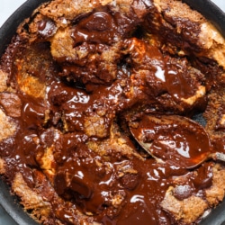 Peanut butter cookie skillet.