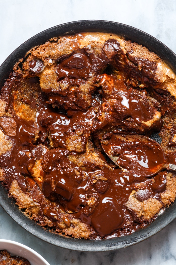 Peanut butter cookie skillet.