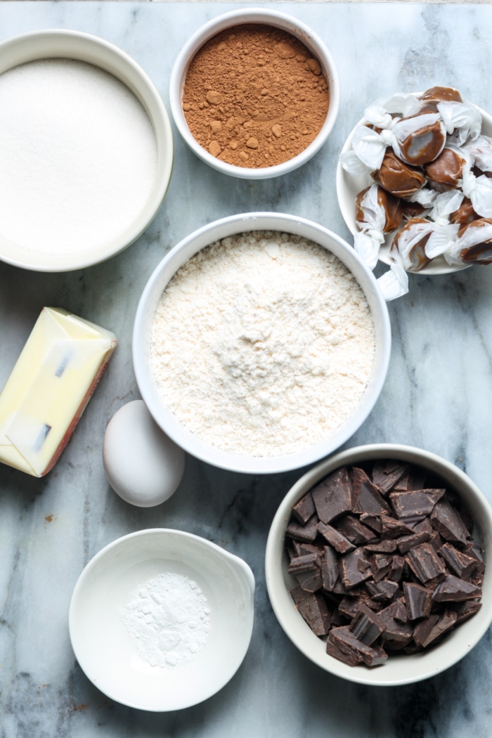 Ingredients for milky way cookies.