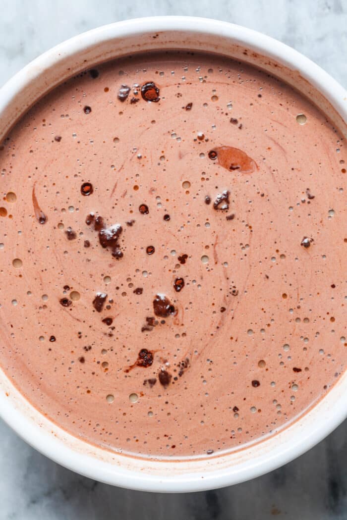 Chocolate mixture in bowl.