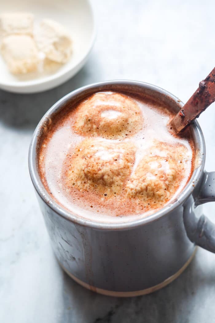 Cocoa with bone broth.