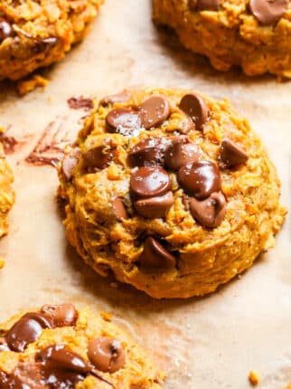 Pumpkin Oatmeal Chocolate Chip Cookies