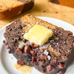 Marble banana bread.