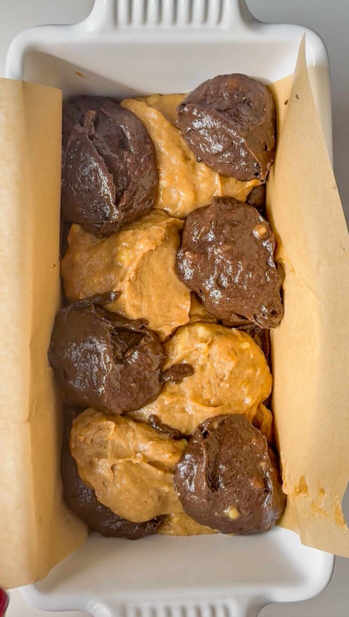 Vanilla chocolate batter drops.