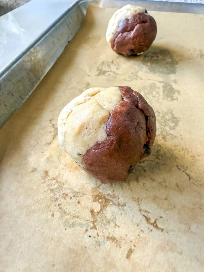 Marble cookie dough.