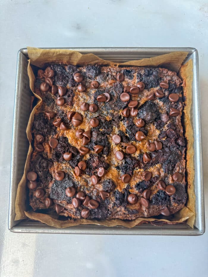 Baked bread pudding.