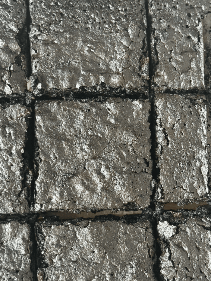 Dark chocolate squares.